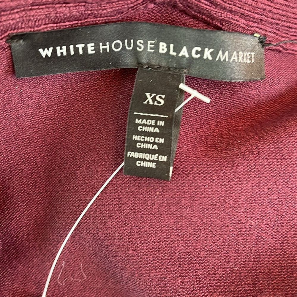 WHBM CABERNET WATERFALL CARDIGAN - Picture 9 of 10